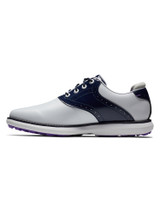 FootJoy Women's FJ Traditions Spikeless Golf Shoes - White/Navy