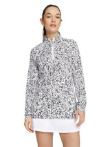 Puma Women's YouV Mariposa Golf 1/4 Zip - Puma Black/White Glow