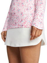 Puma Women's YouV Mariposa Golf 1/4 Zip - Strawberry Burst/Bold Blue