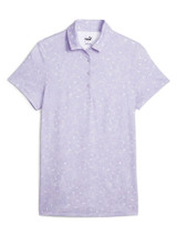 Puma Women's MATTR Plumeria Golf Polo - Vivid Violet/White Glow