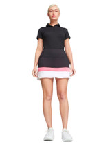 Puma Women's PWRMESH Colourblock Golf Skort - Navy Blazer/Pinktastic