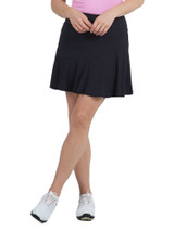 IBKUL Solid Flounce Skort (16.25") - Black