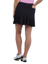 IBKUL Solid Flounce Skort (16.25") - Black