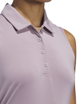 adidas Womens Ultimate365 Solid Sleeveless Polo - Preloved Fig