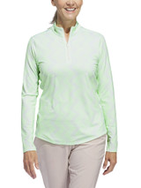 adidas Womens Ultimate365 Printed Long Sleeve Mock - Crystal Jade
