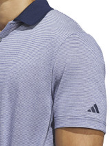 adidas Ultimate365 Ottoman Stripe Polo Shirt - White/Collegiate Navy