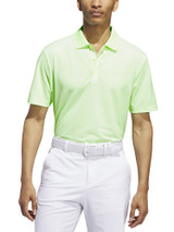 adidas Ultimate365 Ottoman Stripe Polo Shirt - Green Spark/White