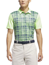 adidas Mens Core Print Polo Shirt - Green Spark