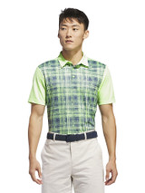 adidas Mens Core Print Polo Shirt - Green Spark