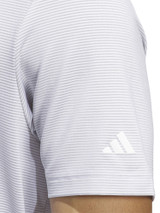 adidas Ultimate365 Ottoman Stripe Polo Shirt - White/Grey Two