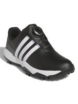 adidas Juniors Tour360 24 BOA Golf Shoes - Core Black/Ftwr White/Iron Met.