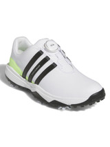 adidas Juniors Tour360 24 BOA Golf Shoes - Ftwr White/Core Black/Green Spark