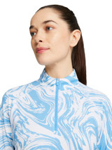 Puma Women's YouV Sandstone Golf 1/4 Zip - White Glow/Regal Blue