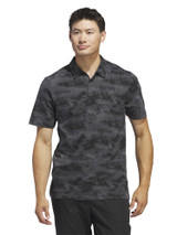 adidas Go-To Printed Mesh Polo Shirt - Black