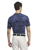 adidas Go-To Printed Mesh Polo Shirt - Collegiate Navy