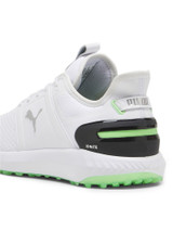 Puma IGNITE Elevate Wide Golf Shoes - Puma White/Fluro Green/Puma Black