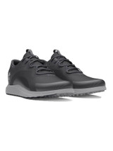 Under Armour Charged Draw 2 Spikeless Golf Shoes - Black/Mod Grey
