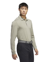 adidas Core Long Sleeve Polo Shirt - Silver Pebble