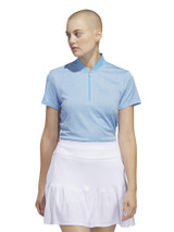 adidas Womens Ultimate365 Jacquard Polo - Semi Bliss Blue
