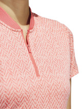 adidas Womens Ultimate365 Jacquard Polo - Preloved Scarlet