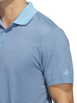 adidas Ultimate365 Ottoman Stripe Polo Shirt - Semi Bliss Blue/Collegiate Navy