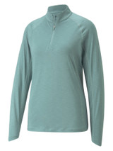 Puma Women's YouV Golf 1/4 Zip - Adriatic Heather