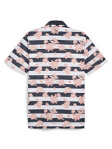 Puma Pique Garden Polo - Deep Navy/Melon Punch
