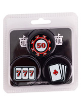 King Pins Golf Ball Marker Set 3 Pack - Casino