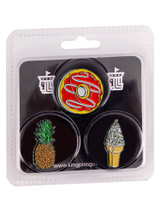 King Pins Golf Ball Marker Set 3 Pack - Sweet Treat