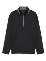 Puma JR Boy's Lightweight 1/4-Zip - Puma Black/Slate Sky
