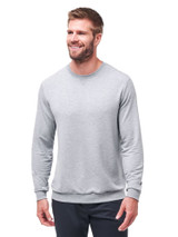 TravisMathew Amenities Crewneck - Heather Light Grey