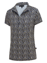 Birdee Sport Women's Autumn Leaves Zipper Top - Navy