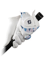 FootJoy Attitudes Womens Pair of Golf Gloves - White/Blue
