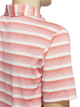 adidas Two-Color Stripe Polo Shirt - Preloved Scarlet/Ivory