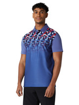 Callaway X-Series Ombre 3D Chev Geo Slim Fit Polo - Bijou Blue