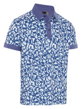 Callaway X-Series Birdseye View All Over Print Slim Fit Polo - Bijou Blue