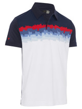 Callaway X-Series Skyline Block Print Slim Fit Polo - Navy Blazer