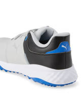 Puma FUSION Smash Wide Golf Shoes - Ash Grey/Puma Black/Team Royal