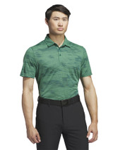 adidas Ultimate365 Textured Stripe Polo Shirt - Preloved Green/Collegiate Green