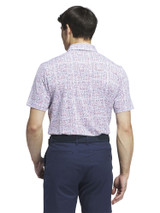 adidas Ultimate365 Power Grid Print Polo Shirt - White