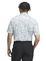 adidas Ultimate365 Mesh Print Polo Shirt - White/Preloved Green