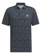adidas Ultimate365 Power Grid Print Polo Shirt - Collegiate Navy