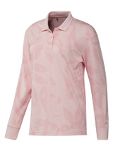 adidas Womens Go-To Long Sleeve Polo Shirt - Sandy Pink