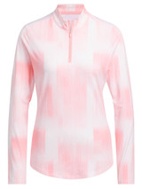 adidas Womens Ultimate365 Printed Quarter Zip Mock - White
