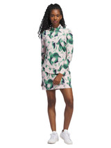 adidas Womens Ultimate365 Printed Quarter Zip Mock - Sandy Pink