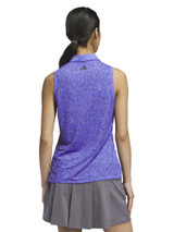 adidas Womens Ultimate365 Printed Polo Shirt - Cobalt Blue