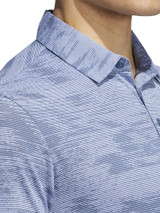 adidas Ultimate365 Textured Stripe Polo Shirt - Blue Spark/Preloved Ink