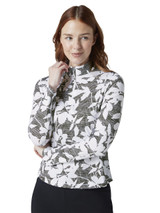 Callaway Women's Textured Abstract Long Sleeve Sun Protection Top - Caviar