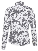 Callaway Women's Textured Abstract Long Sleeve Sun Protection Top - Caviar