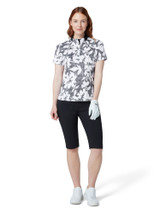 Callaway Women's Textured Abstract Short Sleeve Top - Caviar